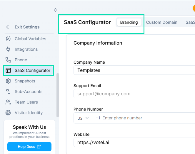 SaaS Configurator